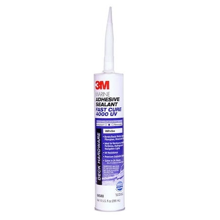 3M Adhesive Sealant, 10 gal, Cartridge, White 06580